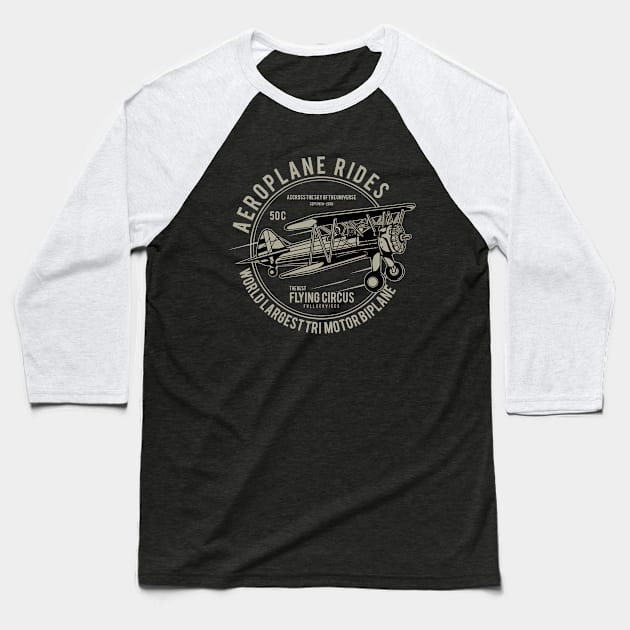 Aeroplane Rides Baseball T-Shirt by lionkingdesign